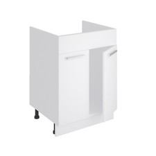 Spülenschrank ALINA 60 cm Unterschrank Küche Einbauküche Küchenzeile Weiß matt