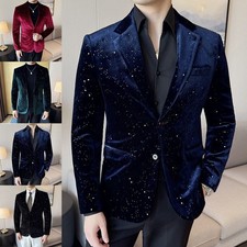Herren Samt Blazer mit