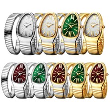 Damenuhren Serpentine Design Diamant Quarz Uhren Skalierbares Armband Freizeit