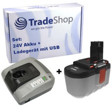 2in1 Set AKKU 24V 3000mAh + LADEGERÄT für Bosch GBH24V GBH24VF GSH24V GKG24V