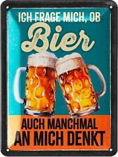 Blechschilder retro Bier Bar Deko, Metallschilder mit Spruch Partyraum, 15x20cm