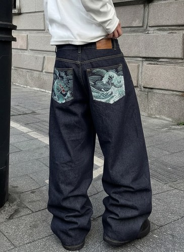 Baggy jeans stickerei denim - baggy,