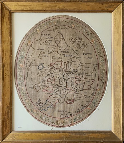 Georgian sampler 1811 map - sampler,