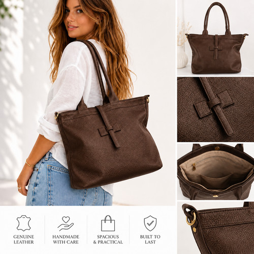 Damen leder handtasche - handtasche, shopper