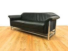 Brühl & Sippold Opus Design Sofa Zweisitzer Leder Couch Schwarz