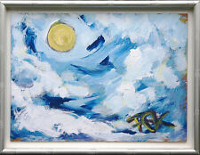 Sonne im Wolkenmeer 1975 - blue sky- Acryl 30 x 40cm: Felix Pfefferkorn *1945
