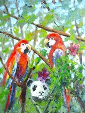 Zoo Papageien Panda Tiere