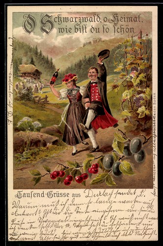 Schwarzwälder tracht - ak,