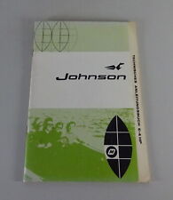 Betriebsanleitung / Handbuch Johnson Außenborder E-4 PS Stand ca. 1970er