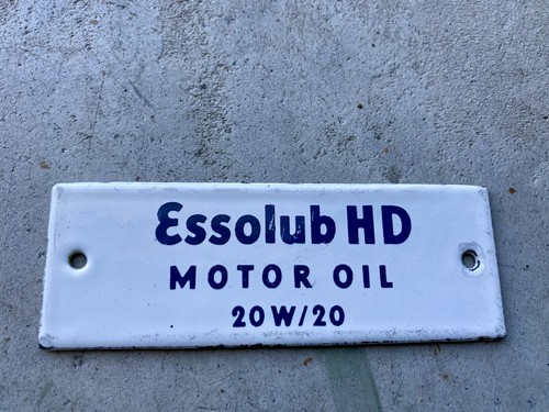 Altes emailschild essolub - altes,