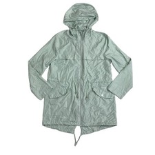 Primark Damen Regenmantel Jacke Parka blau Gr. XS packbar Kapuze leicht