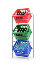 Getränkekistenregal für 3 Kästen – universell einsetzbares Kastenregal