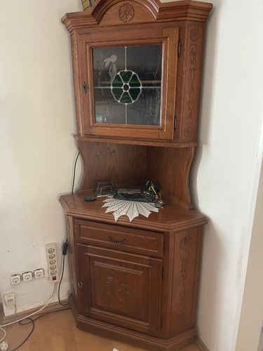 Eckschrank eiche rustikal - eiche,