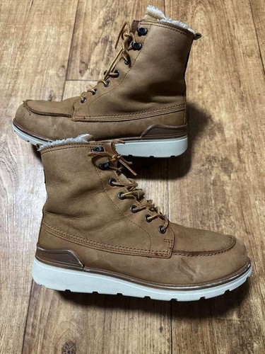 Men ecco boots brown leather - brown,