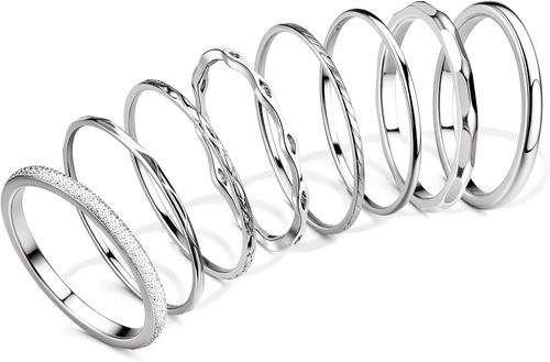 Ringe set stück silber - set,