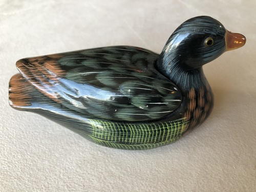 Keramik ente schatulle mit - ente,