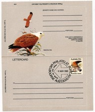 Australien 1983 Ganzsache Kartenbrief - Raubvogel