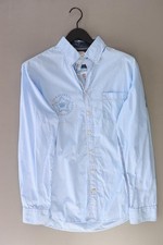 Brax Langarmhemd Regular Hemd für Herren Gr. 52, L gestreift blau aus Baumwolle