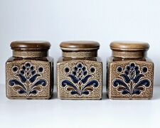3 x Vorratsdose mit Holzdeckel Marzi & Remy 4341/02 Keramik Steinzeug Westerwald