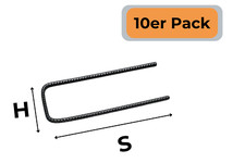 10er Ø8 mm Steckbügel Betonstahl Bügel Bewehrungsstahl & Drillapparat