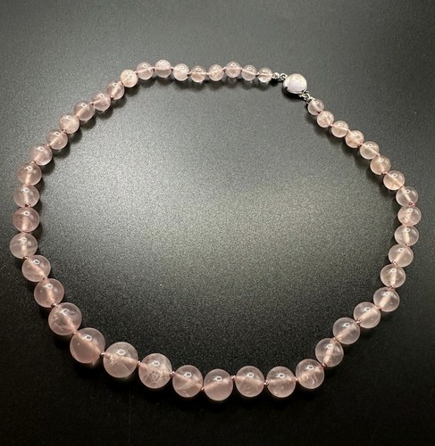 Rosenquarz kette collier 835 - rosenquarz,