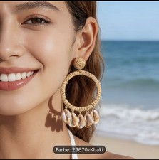 Ohrstecker goldfarben Muschel