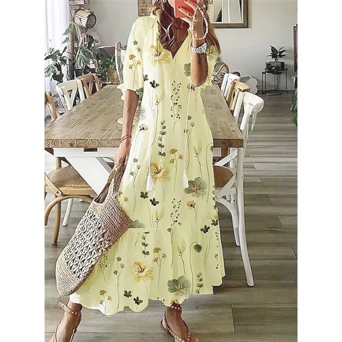 Damen boho maxikleid - damen,