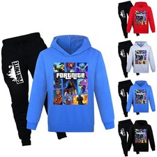 Fort-nite Trainingsanzug Kapuzenpullover und Hosen Set Kinder Jungen Sportanzug