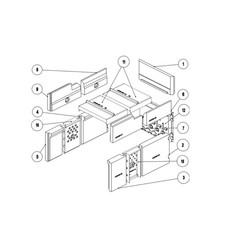 Ersatzteil LEDA für Kachelofeneinsatz Diamant H300 W