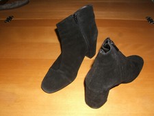 Damen Stiefeletten Hallhuber Wildleder Gr. 37 schwarz Chelsea