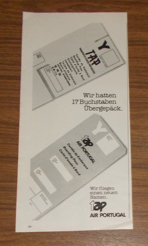 Seltene werbung tap air - seltene,