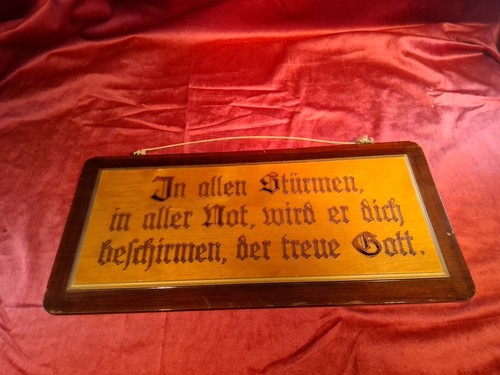 Antikes holzbild spruchbild - holzbild,