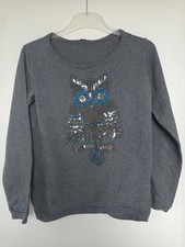 Pullover Eulenmotiv Winterpullover Gr. S