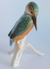 Porzellanfigur Eisvogel auf Ast Goebel CV58 Vogel grün 9cm