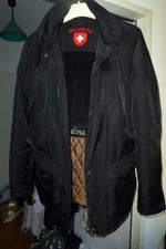 Wellensteyn SCALINA Winterjacke Jacke Gr.S  Schwarz/Innenstepmuster Coffebraun