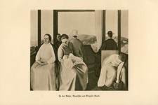 In der Bahn Kunstdruck 1933 Guidi Eisenbahn Waggon Reisende Deutsche Bahn Lok