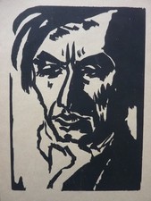 EMIL NOLDE - Original Holzschnitt 1911 "Der Sänger" !!  ABSOLUTE RARITÄT !!!