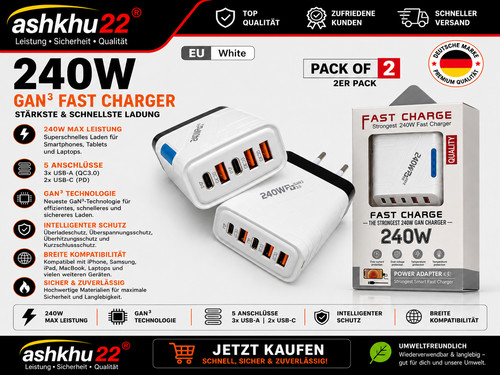 2er set 240w gan usb - 2er, c