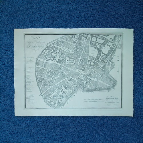Alte landkarte münchen - landkarte, plan