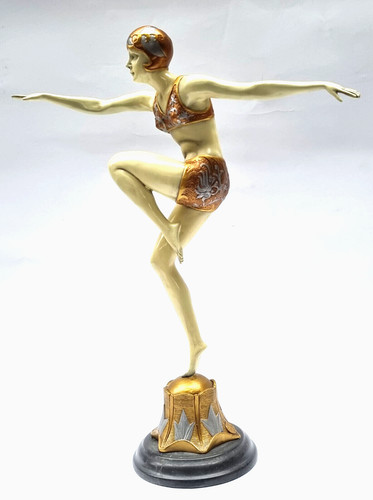 Bronzeskulptur einer tänzerin - bronzeskulptur,