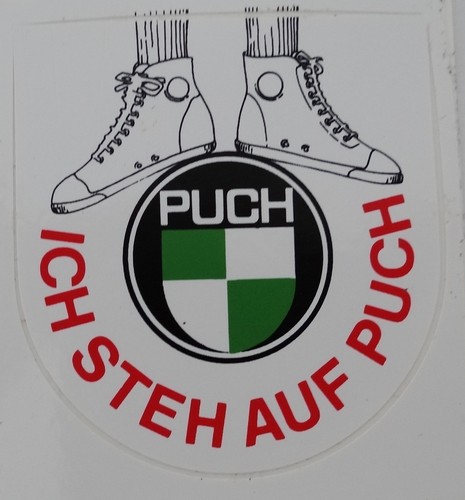 Werbe aufkleber ich - ich, steh