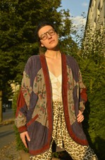 Damenjacke Patchwork echt Leder Futter 80er TRUE VINTAGE 80s leather jacket 40