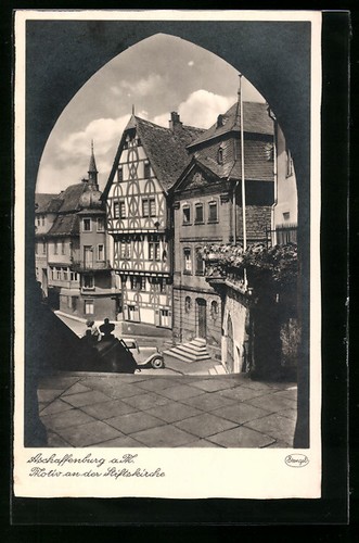 Ansichtskarte aschaffenburg - ansichtskarte, a