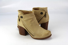 Airstep AS98 Gr.38 Dame Halbschuhe  Slipper Boots Leder Beige WIE NEU   H 557