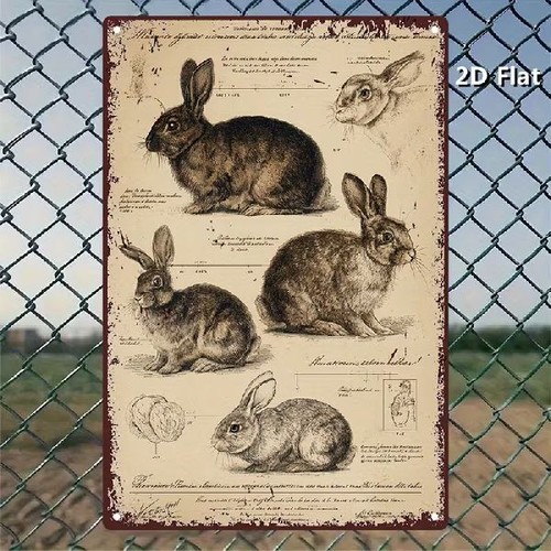 Blechschild hasen kaninchen - blechschild,