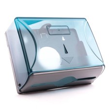 Kunststoff Papierspender blau halbtransparent Papierhandtuch Spender Faltpapier
