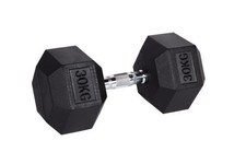 Hexagon Kurzhanteln 30 kg Gummi Hantel Set schwarz – Hex Hanteln Kompakthantel