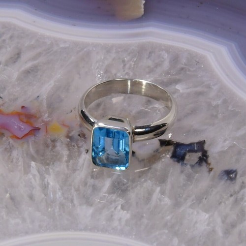 Blau topas ring 925er - ring,, silber
