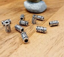 10 Bartperlen Haar Perlen Rasta Perlen antik SilberFarbe (14)