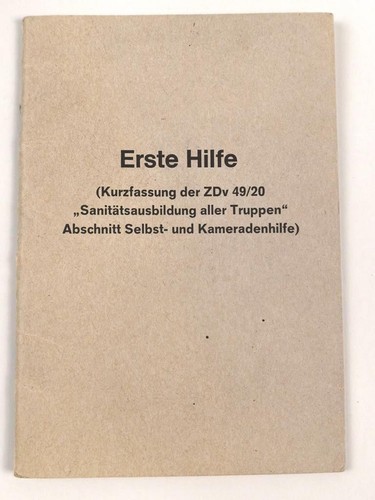 Bundeswehr erste hilfe heft - ,